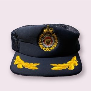 Vintage Police Department City of Edmonton Mesh Trucker Hat Adjustable